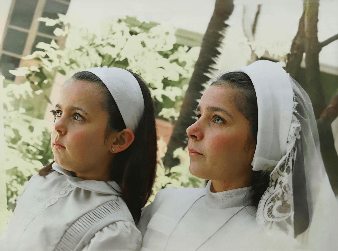 Restored photo with sharp details and scratches removed
